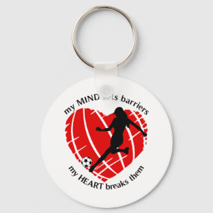 Brechen von Sperren-Dame Soccer Keychain Schlüsselanhänger