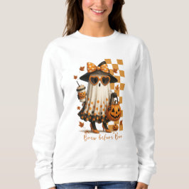 Brechen vor dem Boo - Niedliches Kaffeehaus Sweatshirt