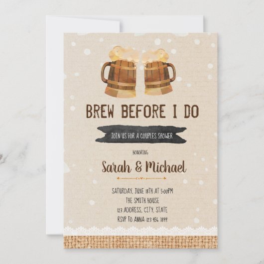 Brechen vor der Party Einladung (Vorderseite)