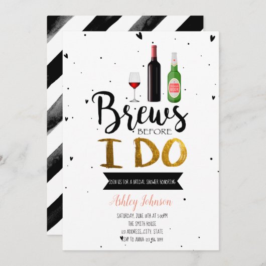 Brechen vor der Party Einladung (Vorne/Hinten)