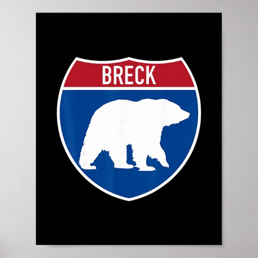 Breck Colorado Bär Co Highway Interstate Schild So (Vorne)