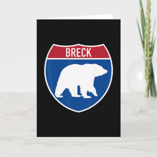 Breck Colorado Bear Co Highway Interstate Schild S Karte