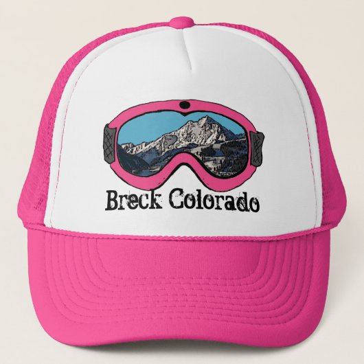 Breck Colorado Rosa Schneeschuhhut Truckerkappe (Vorderseite)