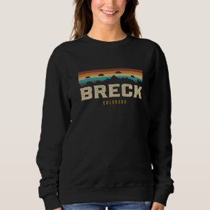 Breck Vintag Mountain Wandern Camping Colorado Ris Sweatshirt
