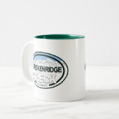 Breckenridge Breck Colorado Rocky Mountains Zweifarbige Tasse (Vorderseite Links)