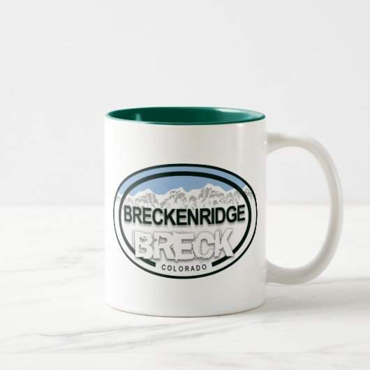 Breckenridge Breck Colorado Rocky Mountains Zweifarbige Tasse (Rechts)