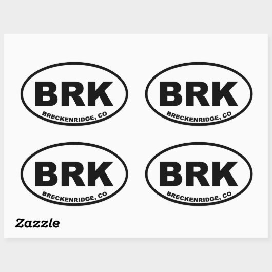 Breckenridge BRK Ovaler Aufkleber (Blatt)