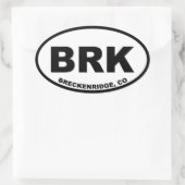 Breckenridge BRK Ovaler Aufkleber (Tasche)