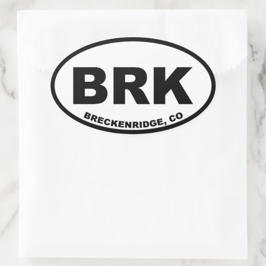 Breckenridge BRK Ovaler Aufkleber (Tasche)
