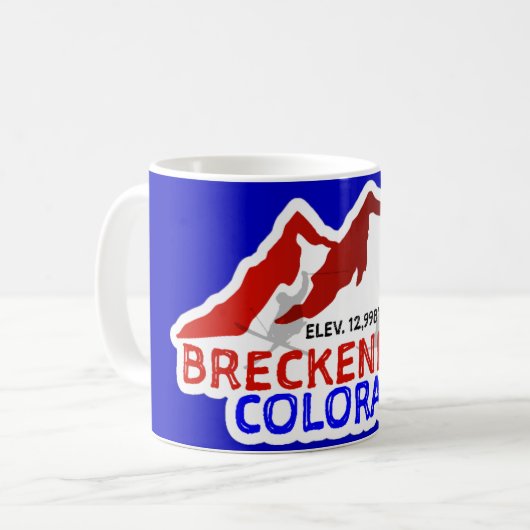 Breckenridge CO Skiing  Mug Kaffeetasse (Vorderseite Links)