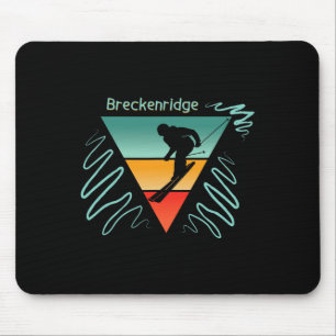 Breckenridge Colorado 90er Stil Vintages Skifahren Mousepad