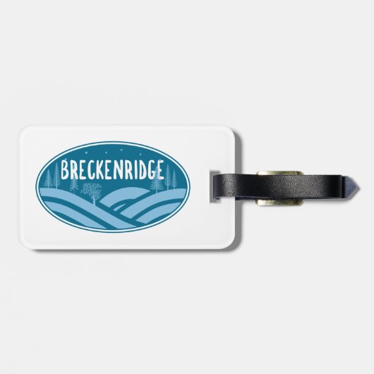 Breckenridge Colorado Außenbereich Gepäckanhänger (Rückseite horizontal)