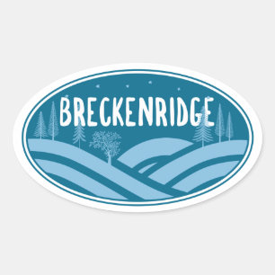 Breckenridge Colorado Außenbereich Ovaler Aufkleber