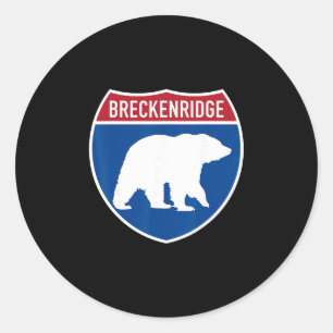 Breckenridge Colorado Bär Co Highway Interstate S Runder Aufkleber