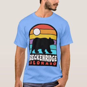 Breckenridge Colorado Bären Abzeichen Retro Sunset T-Shirt