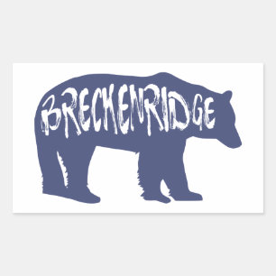 Breckenridge Colorado Bear Rechteckiger Aufkleber