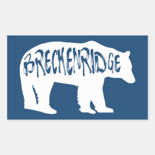 Breckenridge Colorado Bear Rechteckiger Aufkleber