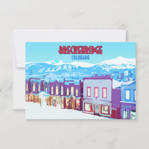 Breckenridge Colorado Downtown Berge Flachkarte