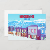 Breckenridge Colorado Downtown Mountains Flat Card (Vorne/Hinten)
