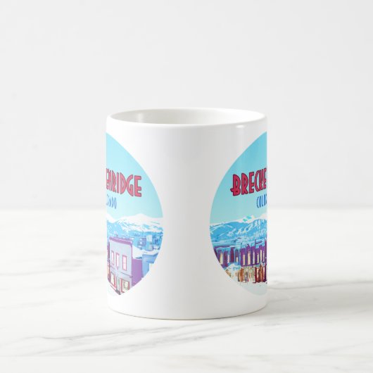 Breckenridge Colorado Downtown Mountains Kaffeetasse (Mittel)