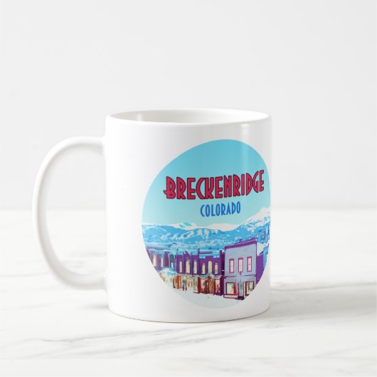 Breckenridge Colorado Downtown Mountains Kaffeetasse (Links)