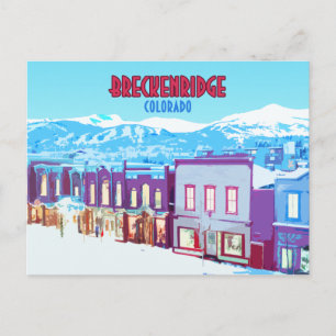 Breckenridge Colorado Downtown Mountains Postkarte