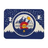Breckenridge Colorado Flag Mountain Ski Souvenir Magnet (Horizontal)