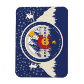 Breckenridge Colorado Flag Mountain Ski Souvenir Magnet (Vertikal)