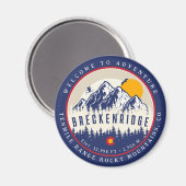 Breckenridge Colorado Flag Mountain Ski Souvenir Magnet (Vorderseite/Rückseite)
