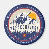 Breckenridge Colorado Flag Mountain Ski Souvenir Magnet (Vorne)