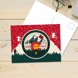 Breckenridge Colorado Flag Mountain Ski Souvenir Postkarte