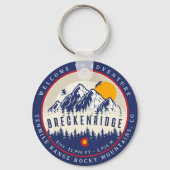 Breckenridge Colorado Flag Mountain Ski Souvenir Schlüsselanhänger (Rückseite)