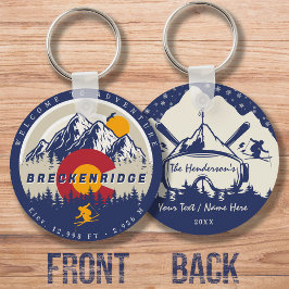 Breckenridge Colorado Flag Mountain Ski Souvenir Schlüsselanhänger