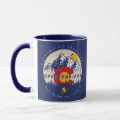 Breckenridge Colorado Flag Mountain Ski Souvenir Tasse (Links)