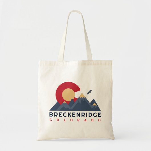 Breckenridge Colorado Flag Mountain Ski Souvenir Tragetasche (Vorne)