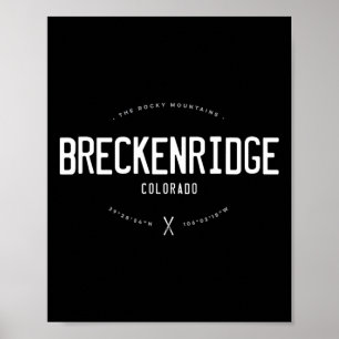 Breckenridge Colorado Grafik Abgenutzt Vintage S Poster