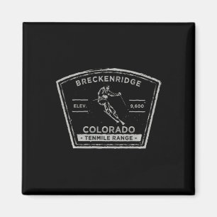 Breckenridge Colorado Langarm-Schneeski Magnet