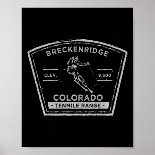 Breckenridge Colorado Long Sleeve Snow Skiing  Poster (Vorne)