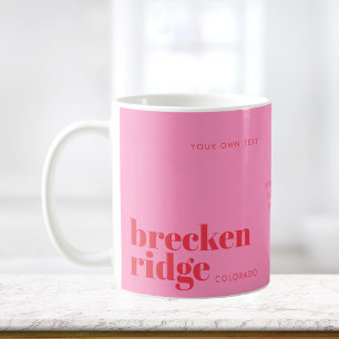 Breckenridge Colorado modernes Rosa Kaffeetasse