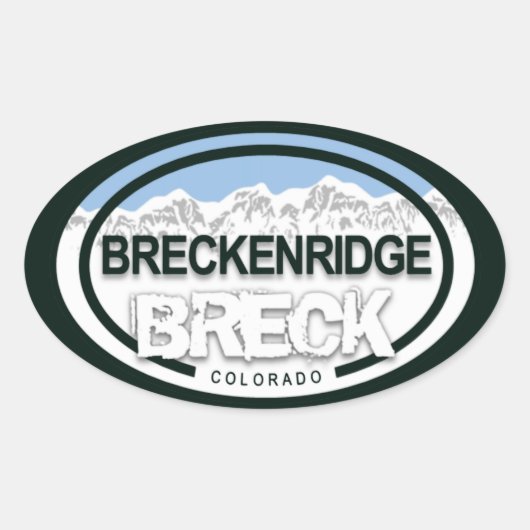 Breckenridge Colorado Mountain Aufkleber (Vorderseite)