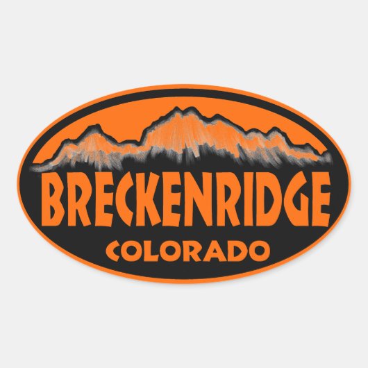Breckenridge Colorado Oval Aufkleber (Vorderseite)