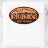 Breckenridge Colorado Oval Aufkleber (Tasche)
