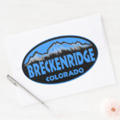 Breckenridge Colorado Oval Aufkleber (Umschlag)