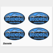 Breckenridge Colorado Oval Aufkleber (Blatt)