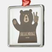 Breckenridge Colorado Peace Bär Ornament Aus Metall (Links)