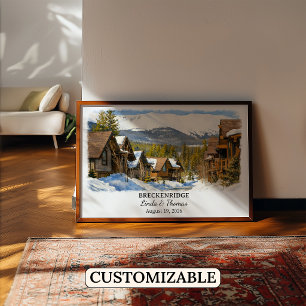 Breckenridge Colorado Poster, Aquarell, Maßgeschne Poster