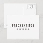 Breckenridge Colorado Postkarte (Vorne/Hinten)