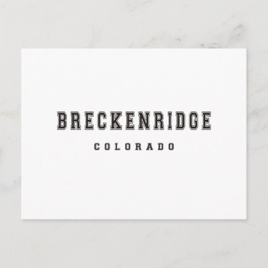 Breckenridge Colorado Postkarte (Vorderseite)