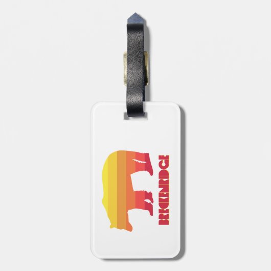 Breckenridge Colorado Regenbogenbär Gepäckanhänger (Rückseite vertikal)