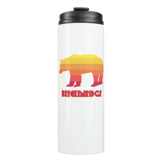 Breckenridge Colorado Regenbogenbär Thermosbecher (Vorderseite)